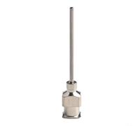Máquina dispensadora de pegamento industrial Aguja 25mm Punta de acero inoxidable para 8g a 30g Capacidad Fluidos de alta temperatura Color plateado (18G)