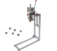 Máquina dispensadora manual de donas de 3 l, dispensador de masa de acero inoxidable, molde comercial for donas, tolva con gotero y soporte, ideal for hogares, panaderías y cafeterías.