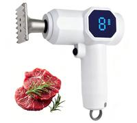 Máquina Eléctrica Ablandadora de Carne, Martillo para Filetes Portátil con Pantalla Digital & 6 Velocidades, Cabezal de Acero Inoxidable, Mazo Recargable Inalámbrico para Carne, Pollo & Cerdo