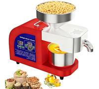 Máquina eléctrica automática de prensa de aceite para uso doméstico y comercial, extractor de aceite de acero inoxidable para prensado en frío y caliente de semillas, nueces y granos