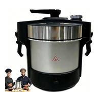 Máquina eléctrica automática para tragar alimentos de 1000 W, mazo de ñame de acero inoxidable de 6 l con temporizador, diseño fácil de limpiar, para el hogar y el restaurante, sirve de 5 a 6 personas