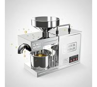 Máquina eléctrica comercial de prensa de aceite, extractor automático de frío/calor de 1000 W para nueces y semillas, diseño de acero inoxidable de grado alimenticio