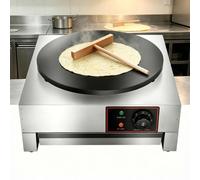 Máquina Eléctrica Comercial Para Crepes De 15,75 Pulgadas, Máquina Antiadherente Para Panqueques De 1700 W, Sartén Para Crepes Con Temperatura Ajustable De 122 A 572 °f, Plancha De Hierro