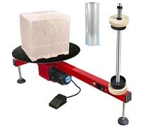 Máquina eléctrica comercial para embalaje de película estirable, empacadora de película envolvente de 40 cm de diámetro con plato giratorio, dispensador de película para embalaje de cartón de 30 RPM