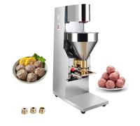 Máquina Eléctrica Comercial Para Hacer Albóndigas, Máquina Automática Para Hacer Albóndigas con 3 Troqueles (18/22/26 Mm), 200-300 Kg/h, Formadora Bolas Pescado Acero Inoxidable, Para Pollo con Carne