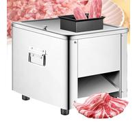 Máquina eléctrica cortadora de carne, rebanadora comercial para pollo, pescado y carne de res con función de cuchilla, trituradora y cortador