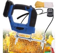 Máquina eléctrica de agitación de colmenas, kit de extracción de abejas con control de 4 velocidades, abrazadera de elevación dentada reforzada, batería de 2000 mAh, incluye guantes y baterías