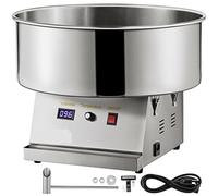 Máquina eléctrica de algodón azúcar comercial fabricante hilo dental caramelo malvavisco for carnavales fiestas cumpleaños eventos deportivos Estabilidad Garantizada(Silver)