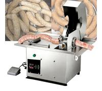 Máquina eléctrica de atado de salchichas de modo dual, pedal de pie y operación de prensa manual, sin cuerda manual, máquina de encuadernación comercial para hacer salchichas