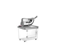 Máquina eléctrica de cono de nieve, trituradora de hielo, trituradora, licuadora de vidrio, mezcladora, picadora, acero inoxidable, enfriador comercial(Silver)