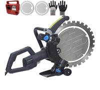 Máquina eléctrica de corte de pared, cortador de hormigón de 4500 W con triple chorro de agua, profundidad de corte de 16.2 pulgadas, kit profesional de ranura de pared, no requiere ajuste
