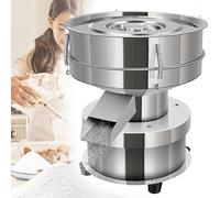 Máquina eléctrica de cribado de polvo, tamiz de acero inoxidable, tamiz vibratorio con 1350 RPM y dos pantallas (malla 12 + 50)