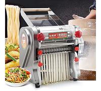 Máquina eléctrica de fideos, transmisión de doble correa con cubierta protectora, grosor ajustable para pasta casera