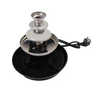 Máquina eléctrica de fuente de chocolate de 40 W con bandeja de alimentos, barra en espiral giratoria, torre y tenedores, fuente de chocolate de 3 pisos, máquina de fuente de chocolate de acero
