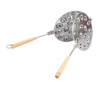 Máquina eléctrica de galletas de nogal con 16 agujeros, antiadherente, molde Oreshki eficiente, pastelería, nueces, galletas, surtido para hornear galletas (plata)