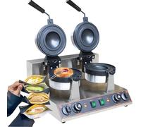 Máquina Eléctrica De Hamburguesas, Máquina Comercial para Hacer Gofres para Hamburguesas, Prensa Panini Eléctrica Antiadherente De 1300 W, Temperatura Ajustable De 50 A 300 ℃ Calefacción De Doble