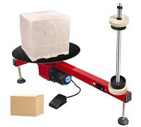 Máquina eléctrica de película de envoltura elástica, empacadora envolvente semiautomática con plato giratorio de 40 cm para embalaje, envío y almacenamiento