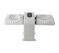 Máquina eléctrica de prensa de albóndigas, máquina automática de raviolis con modo manual, herramienta de cocina para Wonton Potsticker cocina en casa gris verde con cuchara de cepillo (gris)