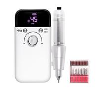 Máquina eléctrica de pulido de uñas de 45000 rpm con brocas, lima de uñas, herramienta de manicura para uñas de gel