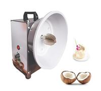 Máquina eléctrica de rejilla del raspador de coco, w / 3 velocidades, herramienta de eliminación de carne de coco vertical, con manijas y pies de la cubierta de polvo de la hoja(Stainless Steel)