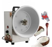 Máquina eléctrica de rejilla del raspador de coco, w / 3 velocidades, herramienta de eliminación de carne de coco vertical, con manijas y pies de la cubierta de polvo de la hoja(Plastic)