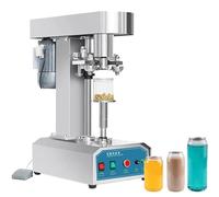 Máquina eléctrica de sellado de latas con interruptor de pie, altura ajustable para latas redondas y de aluminio