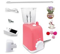 Máquina Eléctrica de Tejer I-Cord, Bobinadora Automática de Hilo Trenzado, Máquina para Hacer Icord Manos Libres, para Proyectos Rápidos de Tejer Ganchillo DIY pink