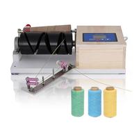 Máquina Eléctrica de Tejer Plana para Cachemira, Depiladora de Hilo con Velocidad y Tiempo Ajustables, Devanadera de Lana de Cono Digital, Devanado de Seda con Hilo de Rayón para Crochet