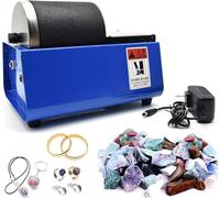 Máquina eléctrica de vaso de roca, tracción doble con barril a prueba de fugas y reducción de ruido para pulir piedras preciosas, minerales de geología y metales