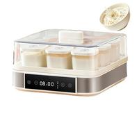 Máquina eléctrica de yogur, dispositivo de fermentación automática con 9 vasos de 170 ml, temperatura y tiempo ajustables, baja energía para yogur, nato, kimchi, masa