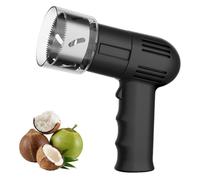 Máquina eléctrica for abrir coco, rallador de coco de acero inoxidable 304, herramienta perforadora con cubierta protectora, portátil for el hogar, restaurante, tienda, frutería(Black)