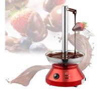 Máquina eléctrica for Fondue de Chocolate, Modelo de Grifo con Cascada de Chocolate y raspador, Calentador de Acero Inoxidable for Fondue de Chocolate, Ideal for cafeterías, hoteles y Bodas.