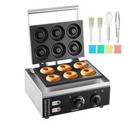 Máquina Eléctrica For Hacer Donas De 6/12 Agujeros, Comercial, Con Superficie Antiadherente Y Calefacción Doble Cara Calentamiento Uniforme Y RáPido(6 holes 50mm)