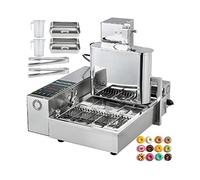 Máquina eléctrica for hacer gofres de rosquillas 4 filas, máquina freidora sándwich crepé completamente automática, aparato cocina comercial,Alta Estabilidad