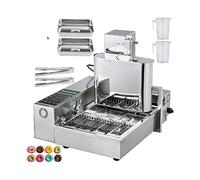 Máquina eléctrica for hacer gofres de rosquillas de 1/2/4/6 filas, freidora de sándwich de crepé completamente automática, aparato de cocina comercial(5.5L 2000W,6)