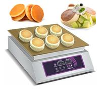 Máquina eléctrica for hacer soufflés,dorayaki de acero inoxidable,máquina comercial for hacer soufflés, muffins y panqueques,placa de cobre antiadherente de 36,5 x 32,5 cm,plancha eléctrica