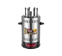Máquina eléctrica for parrilla de Kebab, barbacoa giratoria automática, horno sin humo, máquina for hacer pinchos, estufa calefacción for carne y Fácil de limpiar(6 forks)
