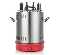 Máquina eléctrica for parrilla de Kebab, barbacoa giratoria automática, horno sin humo, máquina for hacer pinchos, estufa calefacción for carne y Fácil de limpiar(6 skewers)