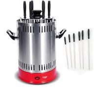 Máquina eléctrica for parrilla de Kebab, barbacoa giratoria automática, horno sin humo, máquina for hacer pinchos, estufa calefacción for carne y Fácil de limpiar(12 skewers)