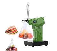 Máquina eléctrica para atar bolsas de plástico, cortadora de salchichas en forma de U con panel de control, empaquetadora y selladora automática de bolsas de plástico antipellizcos, para superm green