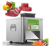 Máquina eléctrica para cortar carne, picadora de carne de 330 lbs/h, cortadora de carne de acero inoxidable para restaurante, para cocina, supermercado, cordero, res, pollo Blade spacing 10mm