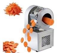 Máquina eléctrica para cortar y rallar verduras, máquina cortadora de alimentos comercial, cortadora de frutas y verduras de acero inoxidable, procesamiento de pimientos y patatas de alta resistencia