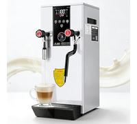 Máquina eléctrica para espumar leche a vapor,espumador de leche comercial de 12litros con 2500W de potencia,pantalla LED y función de temporizador de 12horas,para cafeterías y restaurantes White