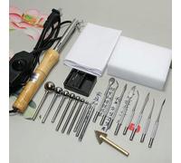 Máquina eléctrica para hacer flores de tela, plancha para flores artificiales con temperatura ajustable, máquina para hacer flores de tela con 18 cabezales de planchado para hacer flores falsas