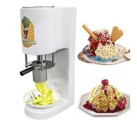 MáQuina EléCtrica Para Hacer Helados Y Helados Cremosos, Prensa Comercial Para Espaguetis, 7.9 Gal/H, MáQuina Para Hacer Helado Italiano Con 4 Moldes De Acero Inoxidable De Diferentes,White