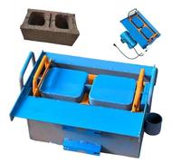 Máquina eléctrica para hacer ladrillos, fabricante de bloques huecos con múltiples moldes, formación rápida de 45 segundos, tecnología de vibración, ideal para proyectos de bricolaje en el hogar