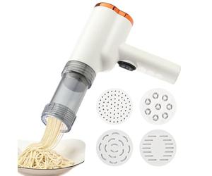 Máquina Eléctrica para Hacer Pasta,Máquina Automática de Pasta | Amasadora Manual con 5 Accesorios | para Cocina Casera, Preparar Pizza, Verduras y