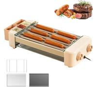 Máquina Eléctrica Para Hacer Perritos Calientes De 550 W, Parrilla Para Salchichas De Sobremesa, Temperatura Ajustable De 120 A 250 °c, 3 Bandejas De Horneado Intercambiables, Parrilla Para