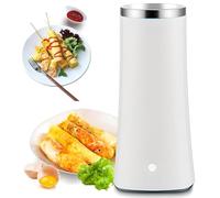 Máquina Eléctrica para Hacer Rollos de Huevo, Máquina de Desayuno Automática de 9 Minutos con Antiadherente de Acero Inoxidable 304, Olla para Tortillas y Perritos Calientes para Comidas Rápida white