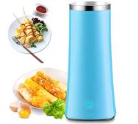 Máquina Eléctrica para Hacer Rollos de Huevo, Máquina de Desayuno Automática de 9 Minutos con Antiadherente de Acero Inoxidable 304, Olla para Tortillas y Perritos Calientes para Comidas Rápidas blue